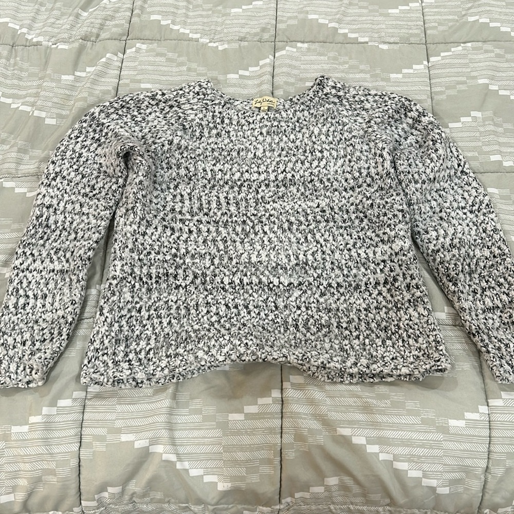 Lily White Cozy Grey Knit Sweater